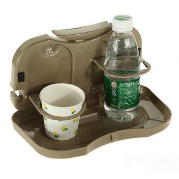 Car Travel Dining Tray Auto Food Table Desk Stand Drink Cup Holder Bracket